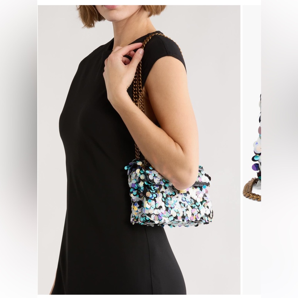 Kurt GeigerLondon Mini Brixton Sequin Crossbody Chain Strap Bag NWT - Picture 2 of 8